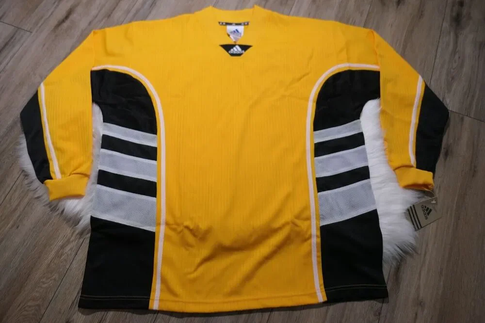 NWT Vintage 90s ADIDAS Soccer Carlsbad Goalkeeper Jersey Gold & Black Men XL